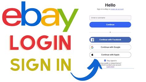 ebay sign in.
